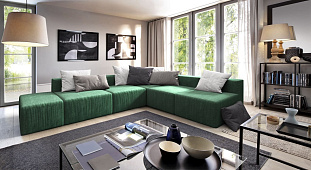 Зеленый диван в интерьере-5, Диван Француз